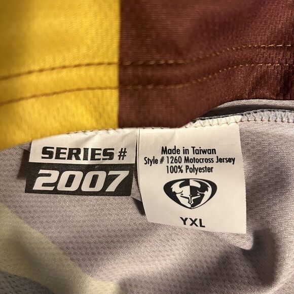 NWT Phase Thor Racing Jersey Size YXL Motocross Shirt Yellow Top Style #1260 - Picture 6 of 7